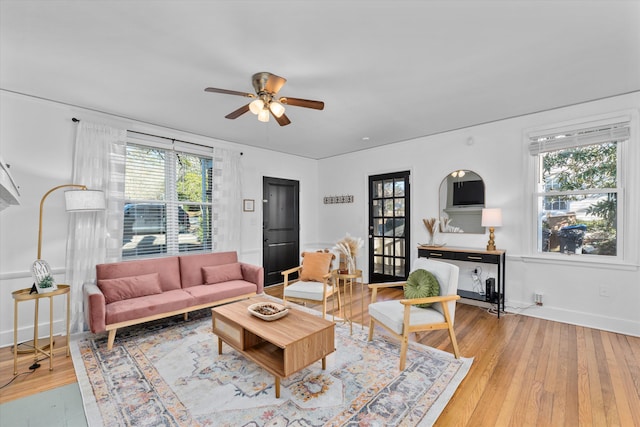 1738 Kissingbower Rd, Augusta, GA 30904 - living room featuring ceiling fan and hardwood / wood-style floors