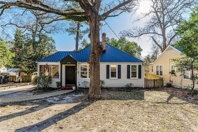 1738 Kissingbower Rd, Augusta, GA 30904 - bungalow-style home featuring a chimney and a metal roof