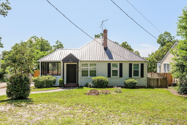 1738 Kissingbower Rd, Augusta, GA 30904 - view of front of property featuring a metal roof and a chimney