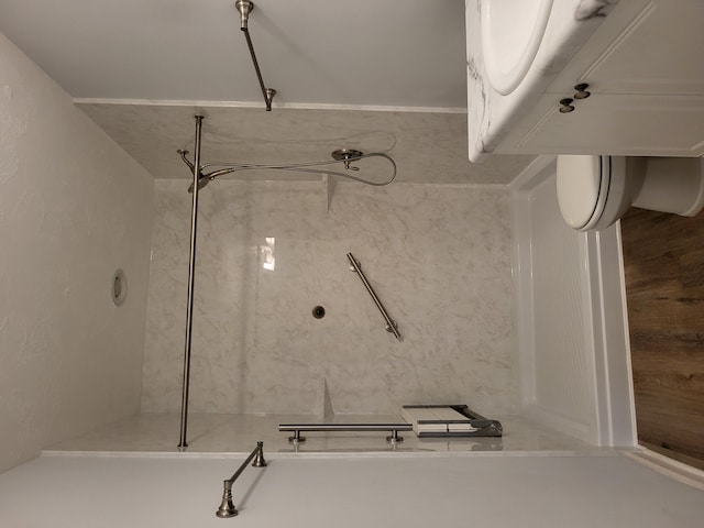 bathroom featuring walk in shower
