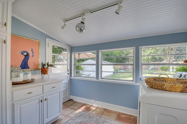 1958 Mcdowell St, Augusta, GA 30904 - sunroom / solarium with track lighting and vaulted ceiling