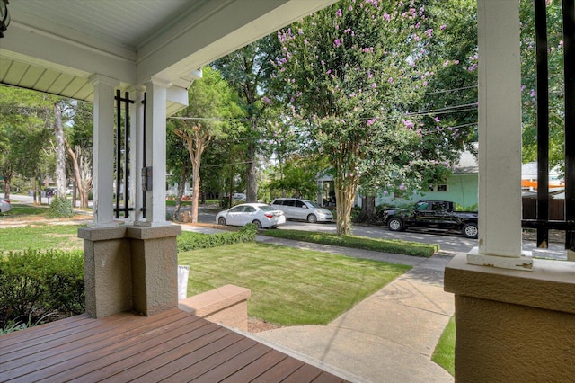 1958 Mcdowell St, Augusta, GA 30904 - wooden porch with a yard
