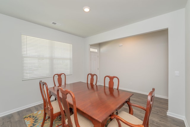 6058 Whitewater Dr, North Augusta, SC 29841 - dining room featuring wood finished floors and recessed lighting