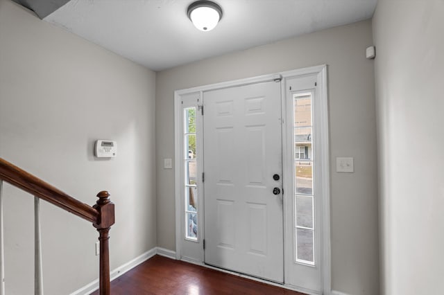 2807 Brickrun Way, Augusta, GA 30909 - entryway with dark wood-style floors and stairway