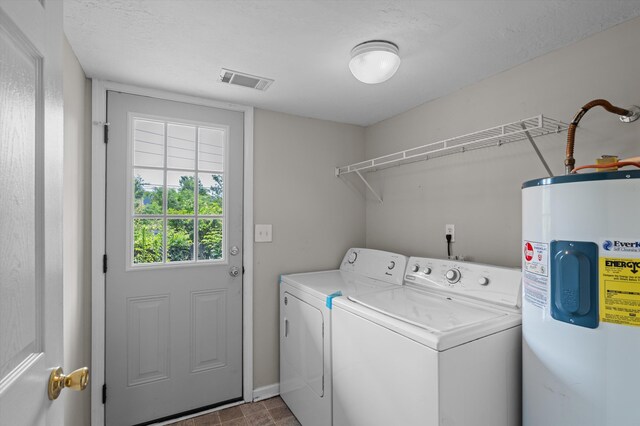 2807 Brickrun Way, Augusta, GA 30909 - laundry area featuring water heater and independent washer and dryer