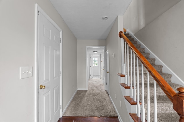 2807 Brickrun Way, Augusta, GA 30909 - staircase featuring baseboards and carpet floors