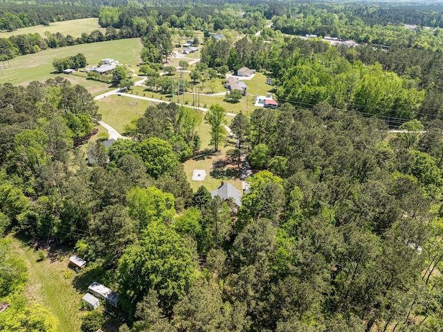 bird's eye view with a forest view