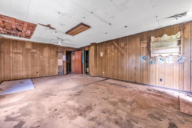 485 Adams St, Sparta, GA 31087 - below grade area featuring wooden walls