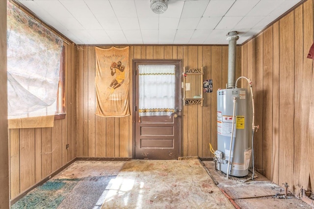 485 Adams St, Sparta, GA 31087 - foyer featuring water heater and wooden walls