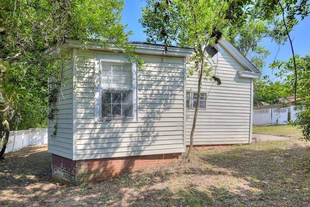 1703 Marion Ave, North Augusta, SC 29841 - view of side of home featuring a fenced backyard and an outbuilding