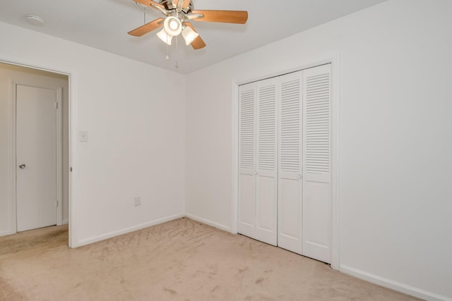 3554 Gardenbrook Dr, Augusta, GA 30906 - unfurnished bedroom featuring carpet floors, baseboards, a closet, and ceiling fan