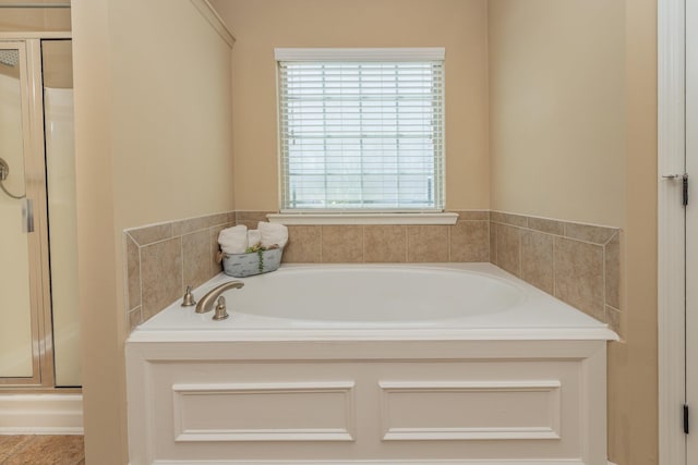 6003 Reynolds Cir, Grovetown, GA 30813 - bathroom with a shower stall and a garden tub