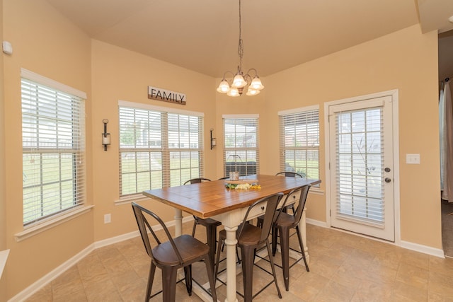 6003 Reynolds Cir, Grovetown, GA 30813 - dining area with an inviting chandelier and baseboards