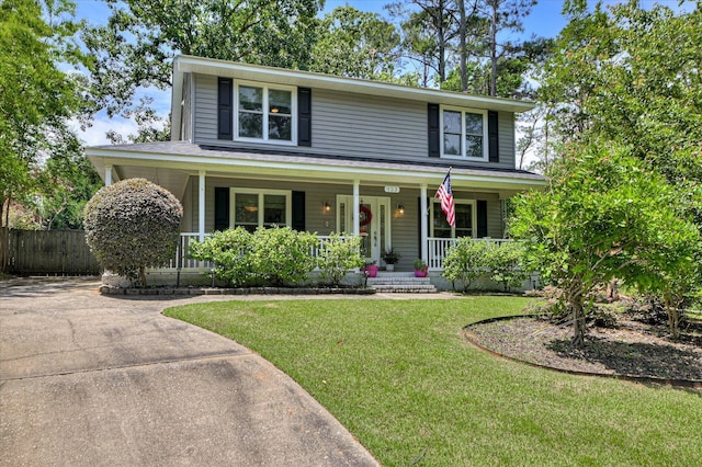 view of front facade featuring a porch