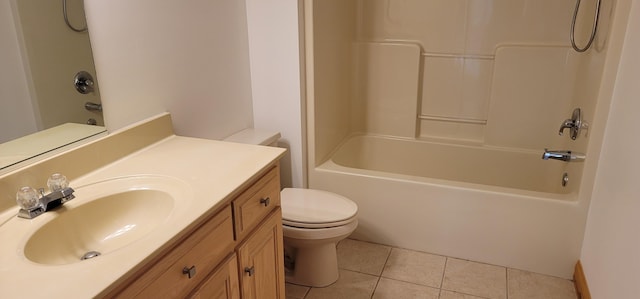 204 Alston Pl, Mccormick, SC 29835 - bathroom featuring toilet, vanity, tile patterned floors, and shower / bathtub combination
