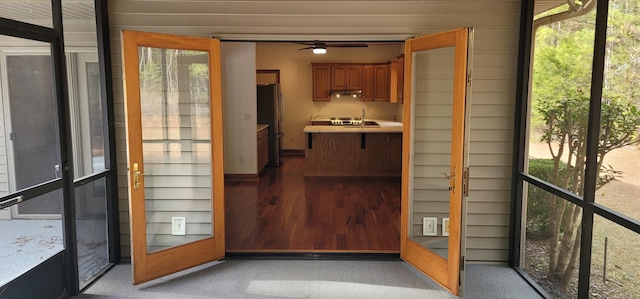 204 Alston Pl, Mccormick, SC 29835 - unfurnished sunroom featuring a sink