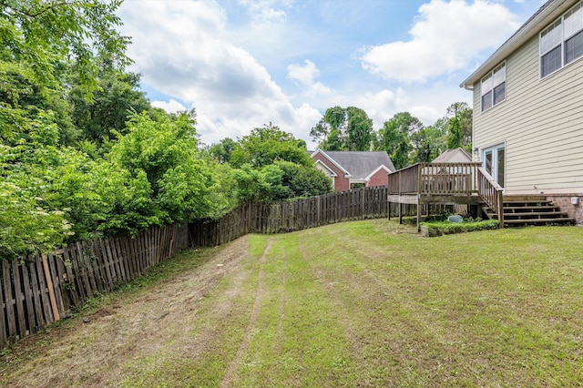 2532 Grier Cir, Evans, GA 30809 - view of yard featuring a wooden deck