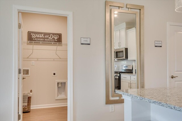 188 Scruple Way, North Augusta, SC 29860 - corridor with baseboards and light wood-type flooring