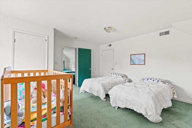 bedroom featuring carpet