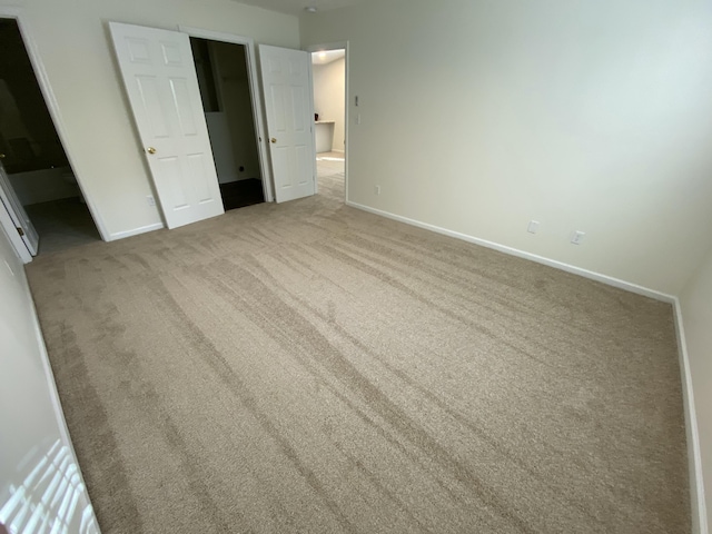 unfurnished bedroom featuring carpet