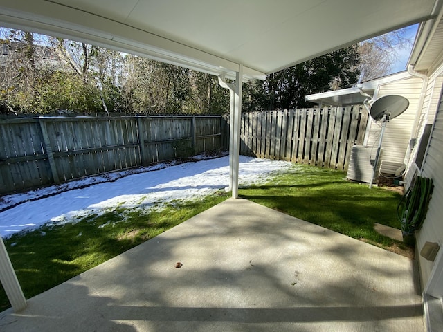 view of patio / terrace featuring central AC