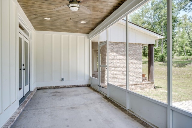 110 Collin Reeds Rd, North Augusta, SC 29860 - unfurnished sunroom with ceiling fan