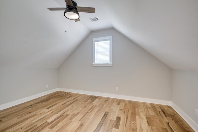 110 Collin Reeds Rd, North Augusta, SC 29860 - additional living space with a ceiling fan, wood finished floors, lofted ceiling, and baseboards