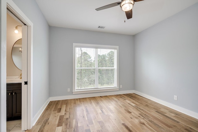 110 Collin Reeds Rd, North Augusta, SC 29860 - empty room featuring ceiling fan, light wood-type flooring, and baseboards