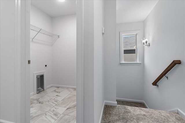 laundry area featuring hookup for an electric dryer