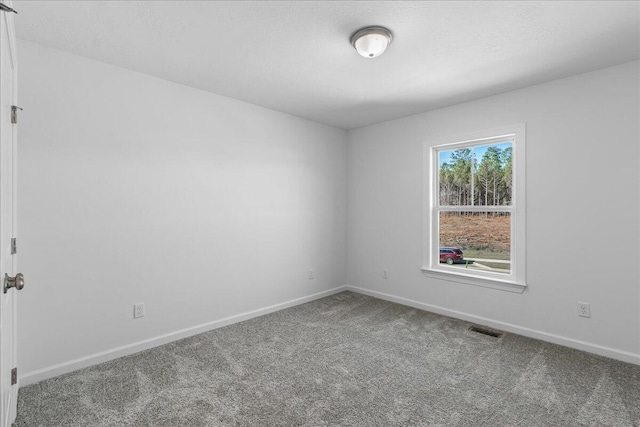 unfurnished room with carpet floors