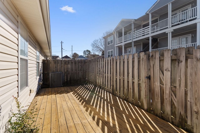 deck with fence