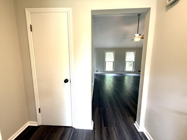 231 Norma Ln, Evans, GA 30809 - corridor with dark wood-style floors and baseboards