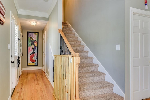 5407 Kiokee Ridge Rd, Evans, GA 30809 - interior space featuring crown molding, baseboards, and wood finished floors