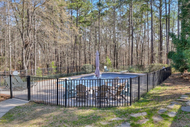 5407 Kiokee Ridge Rd, Evans, GA 30809 - view of pool with a fenced in pool, a diving board, a patio area, and fence