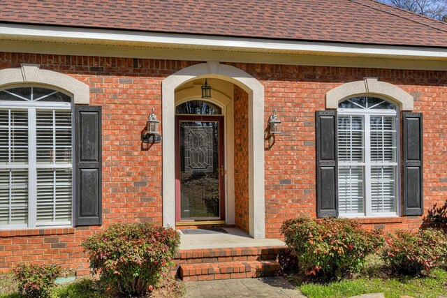 5407 Kiokee Ridge Rd, Evans, GA 30809 - property entrance featuring roof with shingles and brick siding