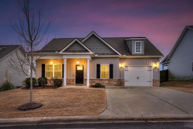 back of property with a patio area and a lawn