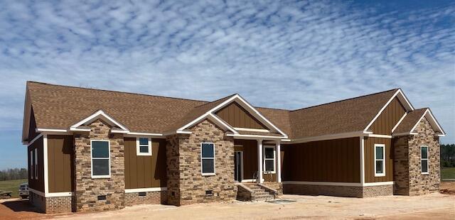 2016 Elite Ct, Hephzibah, GA 30815 - craftsman-style home featuring crawl space, board and batten siding, and stone siding