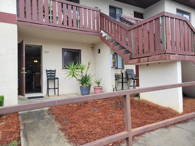 1001 Windsong Cir, Augusta, GA 30907 - property entrance featuring stucco siding and a balcony