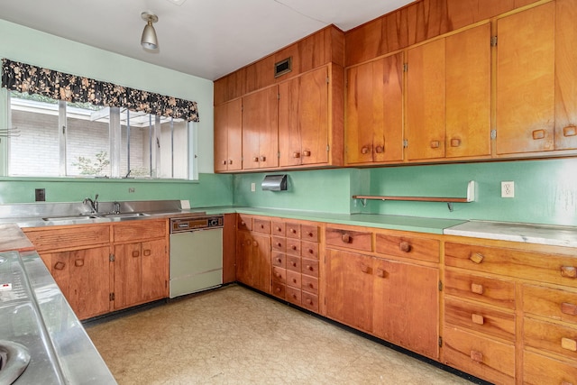 kitchen featuring dishwasher and sink