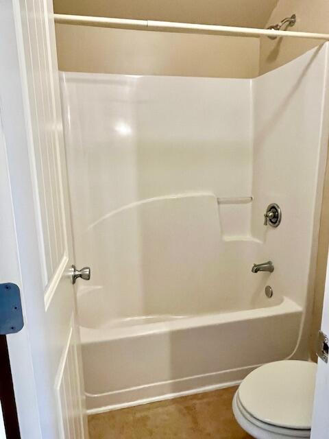 603 Yonto Dr, Grovetown, GA 30813 - full bathroom featuring shower / bath combination, toilet, and tile patterned floors