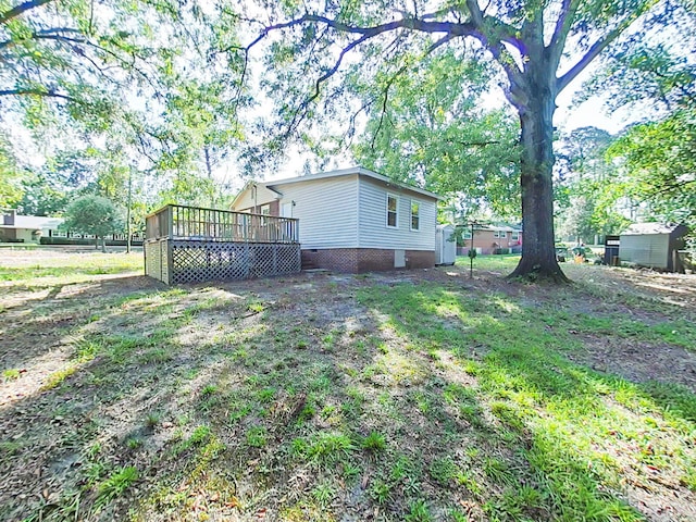 1904 Robin Rd, North Augusta, SC 29841 - view of yard with a wooden deck