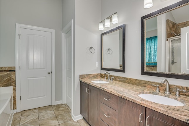 474 Sebastian Dr, Grovetown, GA 30813 - bathroom featuring double vanity, a shower stall, and a bath