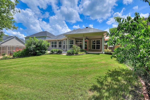 474 Sebastian Dr, Grovetown, GA 30813 - back of house featuring ceiling fan