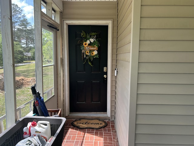 view of doorway to property