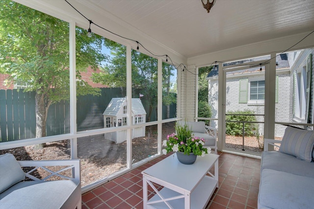 view of sunroom