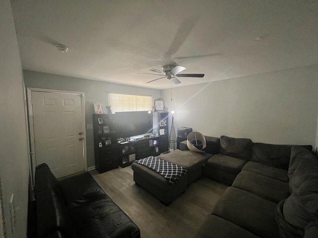 3407 Charing Cross Ct, Augusta, GA 30906 - living room with ceiling fan and wood finished floors
