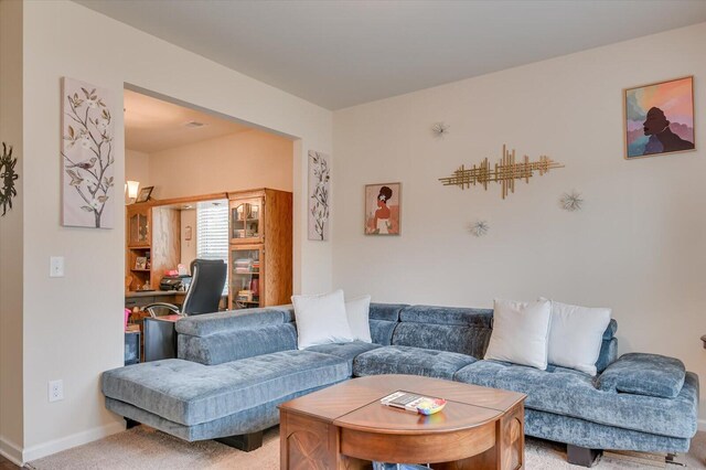 view of carpeted living room