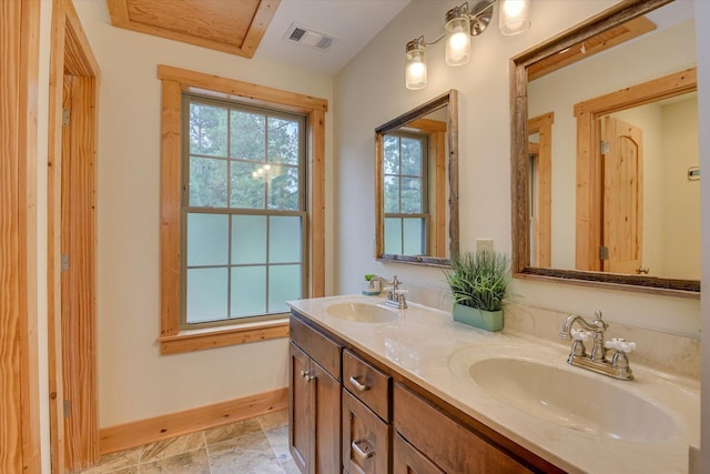 bathroom with vanity