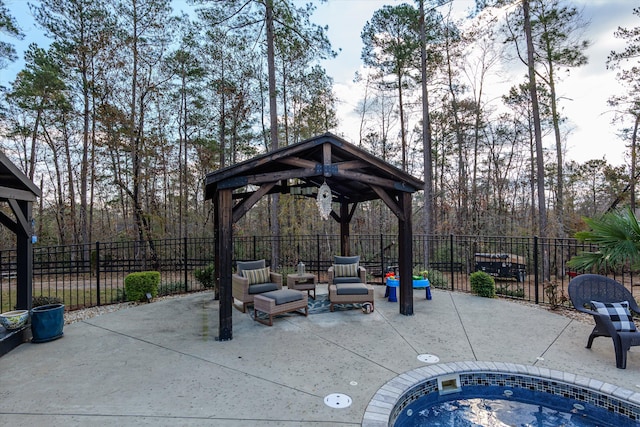 5416 Old Washington Rd, Evans, GA 30809 - view of patio / terrace with a gazebo and an outdoor hangout area