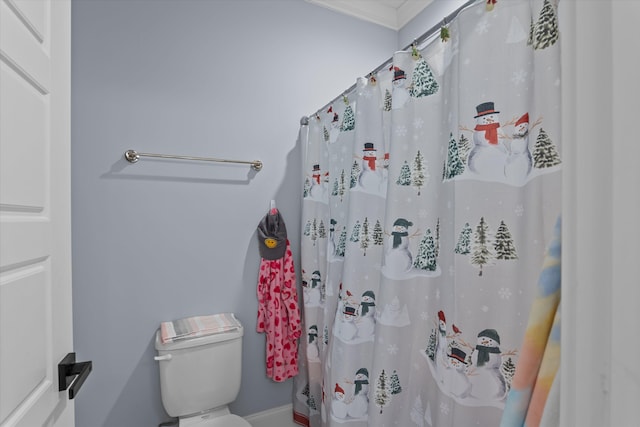 5416 Old Washington Rd, Evans, GA 30809 - bathroom featuring ornamental molding and curtained shower
